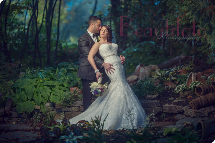 Artistic portrait of the bride and groom by Beautifoto
