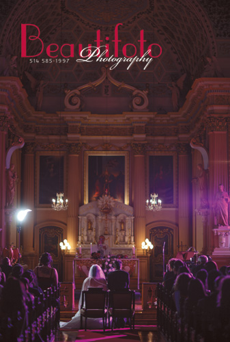 wedding at de la visitation church in the east end of Montreal