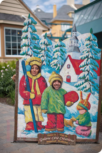 bride and groom in Mont-tremblant